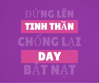 Đứng lên chống lại hành vi bắt nạt purple modern-bold