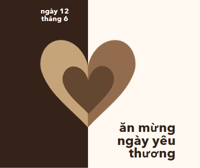 Chúc mừng Ngày Yêu thương brown modern-simple