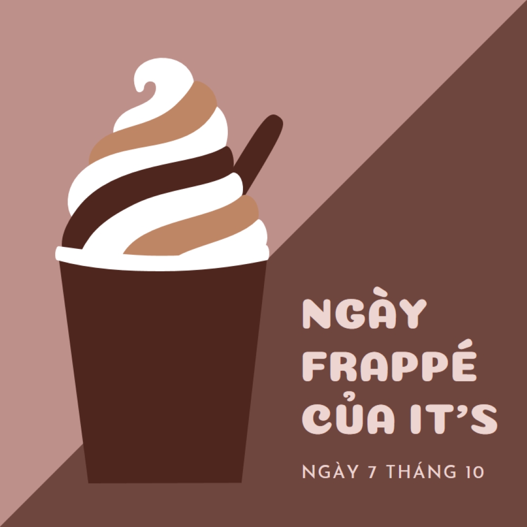 Chúc mừng với một sip brown modern-color-block