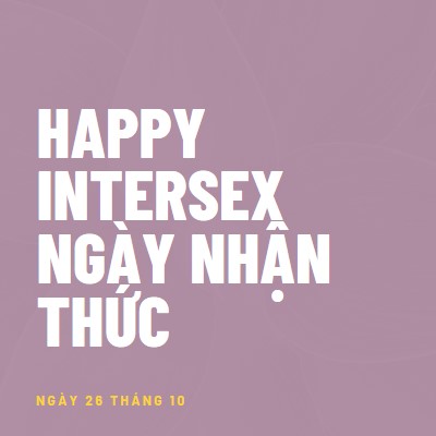 Happy Intersex Ngày Nhận thức purple modern-bold