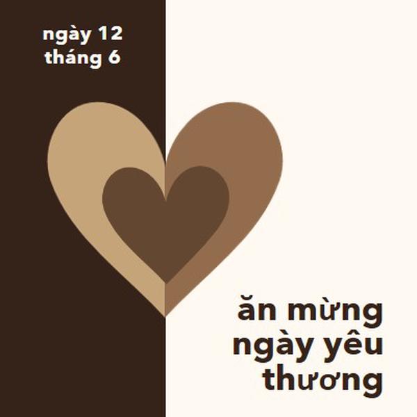 Chúc mừng Ngày Yêu thương brown modern-simple