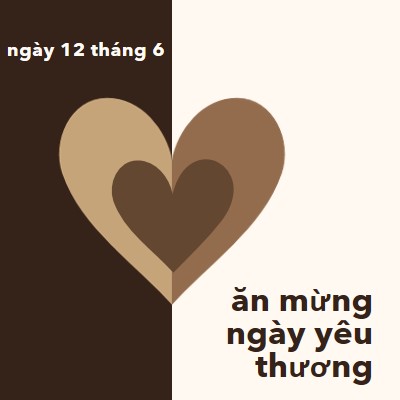 Chúc mừng Ngày Yêu thương brown modern-simple