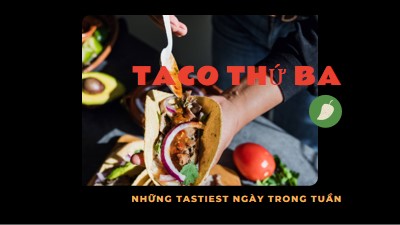 Taco Thứ Ba black modern-simple