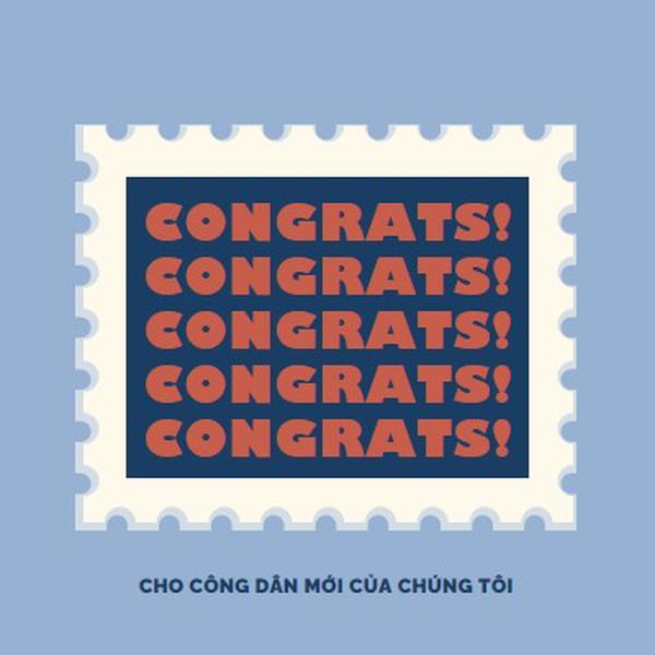 Chúc mừng các công dân mới của chúng tôi blue modern-simple