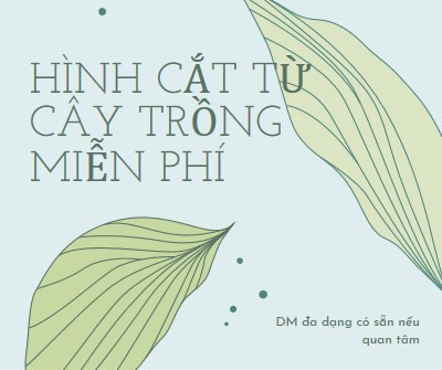 Hình cắt từ cây trồng miễn phí blue organic-simple