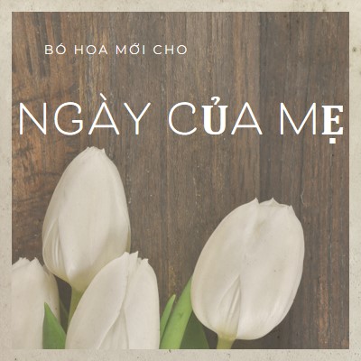 Bó hoa của mẹ brown modern-simple