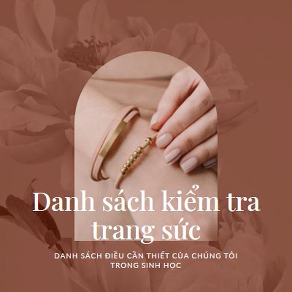 Danh sách kiểm tra trang sức pink organic-boho