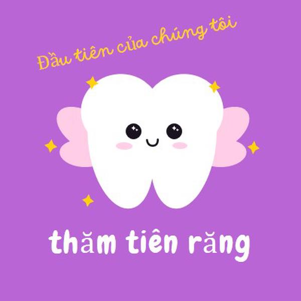 Thăm tiên răng purple whimsical-color-block