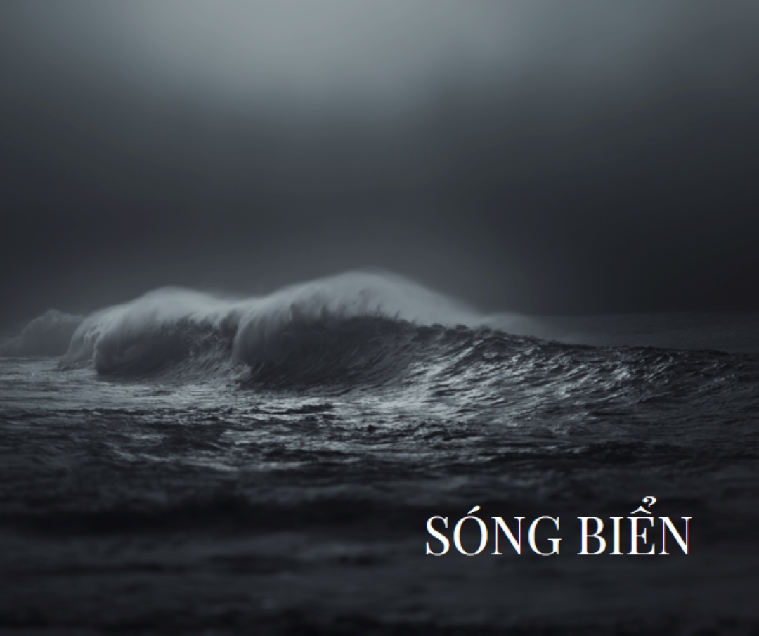 Sóng biển tối gray modern-simple
