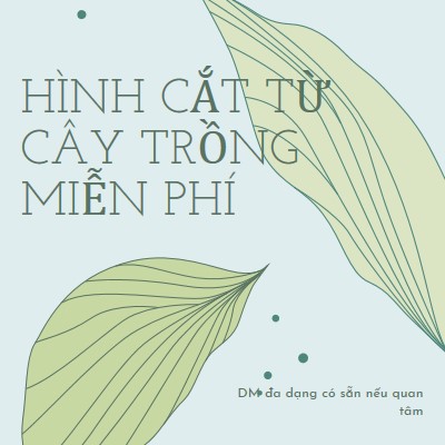 Hình cắt từ cây trồng miễn phí blue organic-simple