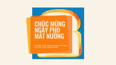 Chúc mừng ngày pho mát nướng orange modern-bold