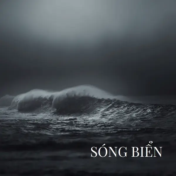 Sóng biển tối gray modern-simple