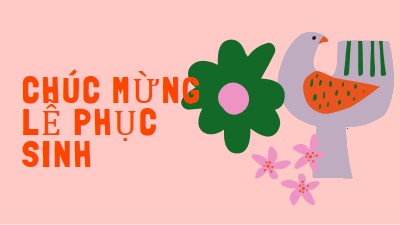 Chúc mừng Lễ phục sinh pink whimsical-color-block