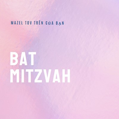 Ăn mừng mitzvah bát của bạn pink modern-simple