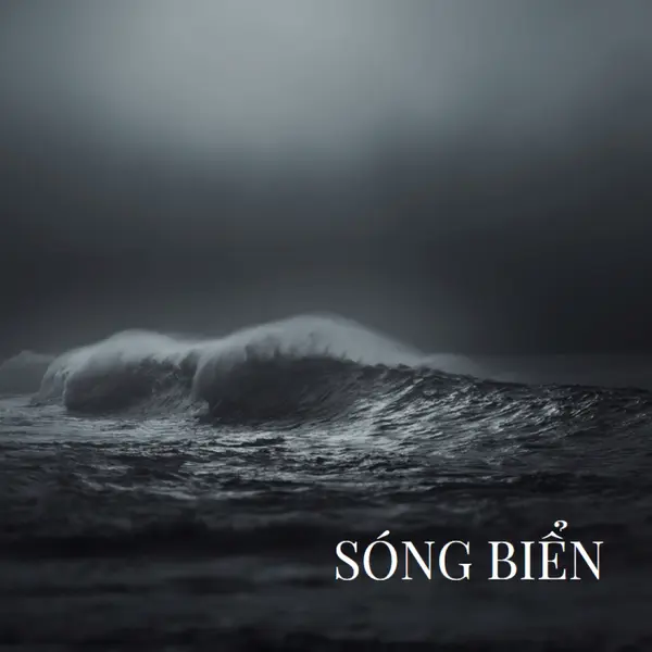 Sóng biển tối gray modern-simple