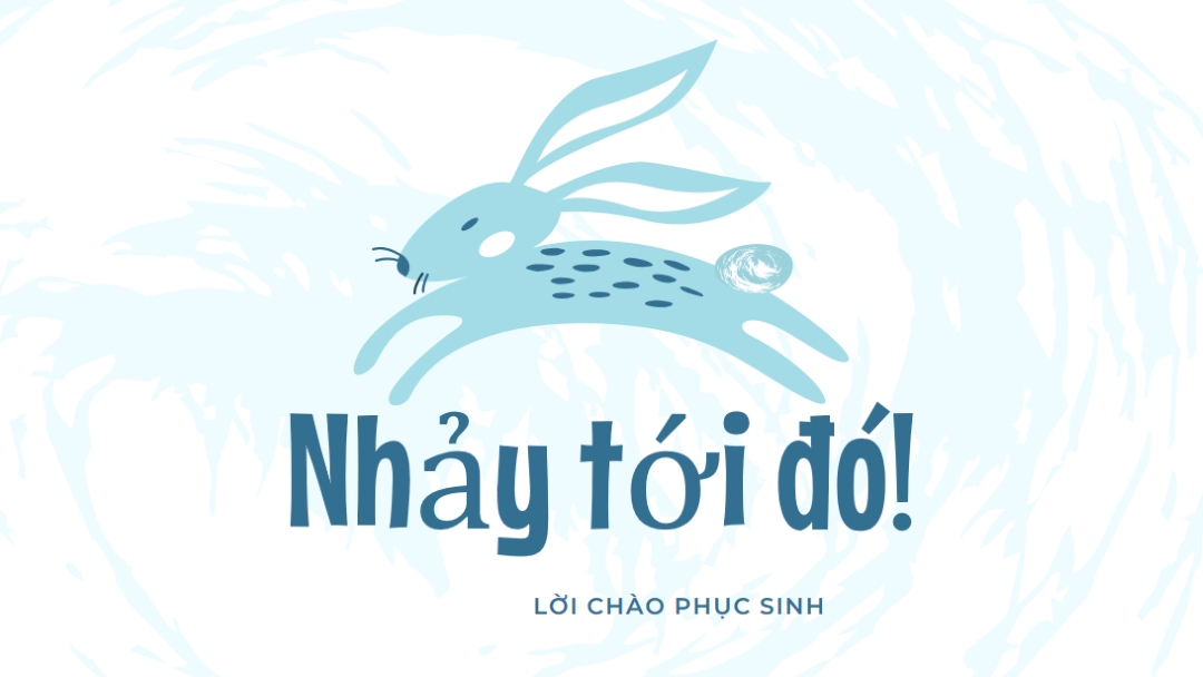 Hãy nhảy đến đó blue whimsical-color-block
