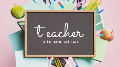 Đánh giá cao các giáo viên pink modern-simple