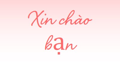 Xin chào pink modern-simple