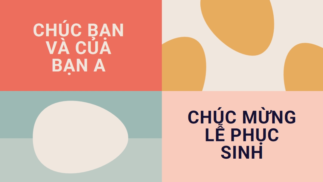 Chúc mừng Phục sinh cho bạn và của bạn orange modern-color-block