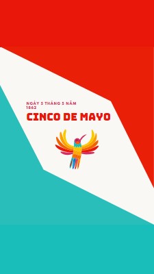 Chúc mừng Cinco de Mayo red modern-color-block