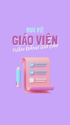 Tuần lễ Đánh giá cao giáo viên purple whimsical-color-block