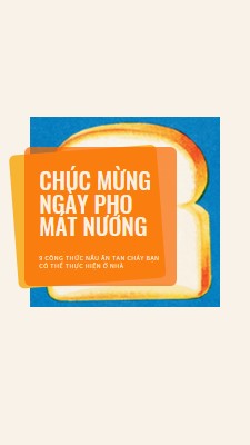 Chúc mừng ngày pho mát nướng orange modern-bold