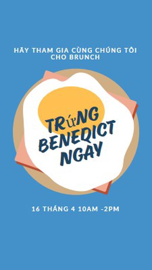 Trứng Benedict Ngày blue whimsical-color-block