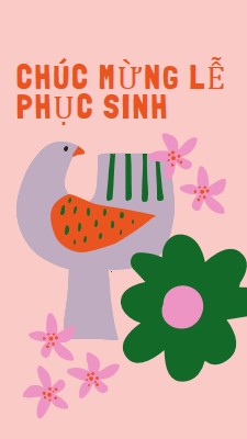 Chúc mừng Lễ phục sinh pink whimsical-color-block