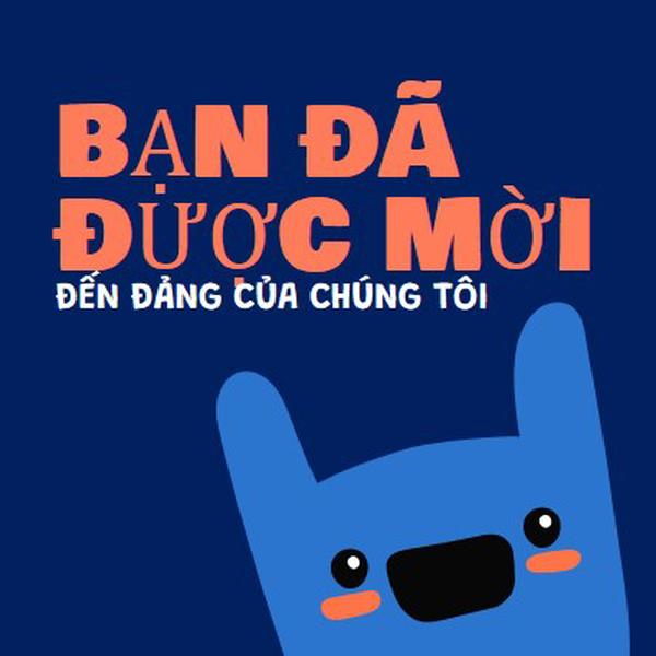 Bạn đã được mời đến bữa tiệc của chúng tôi blue whimsical,bold,monster