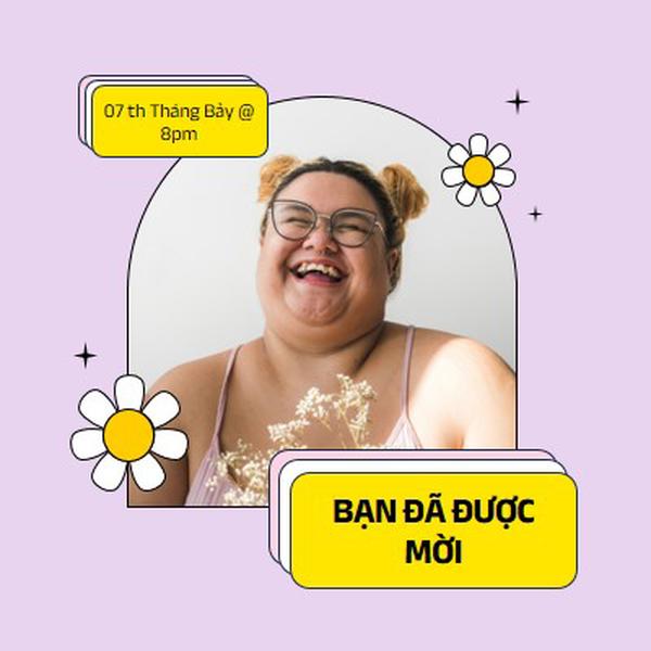 Bạn được mời tham gia chương trình này pink bright,bold,stickers