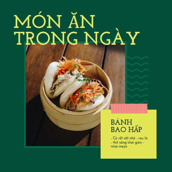 Hãy thử món ăn trong ngày của chúng tôi green modern,bold,fun,geometric,graphic,label