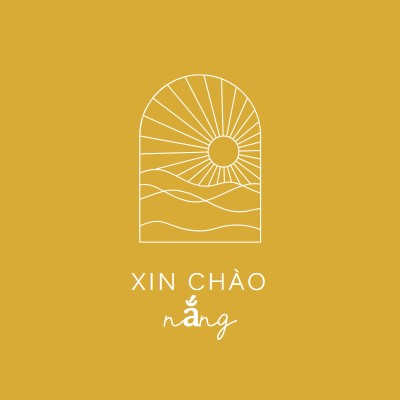 Chào buổi sáng, ánh nắng yellow modern,minimal,lines,simple,waves,sun