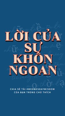 Word để khôn ngoan blue modern-simple