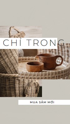 Cửa hàng Wicker brown organic-simple