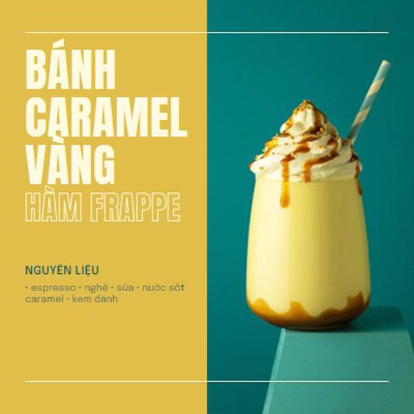 Frappe caramel vàng yellow modern,simple,duotone