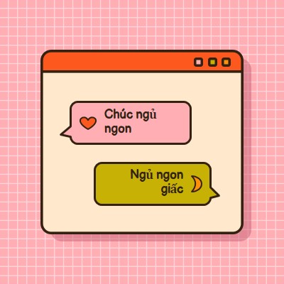 Chúc ngủ ngon, ngủ ngon pink retro,graphic,message,speech-bubble,icon,motif,emoji,