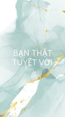 Bạn thật tuyệt vời blue modern-simple