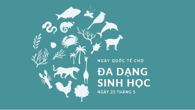 Chào mừng Ngày Đa dạng Sinh học Thế giới blue modern-simple