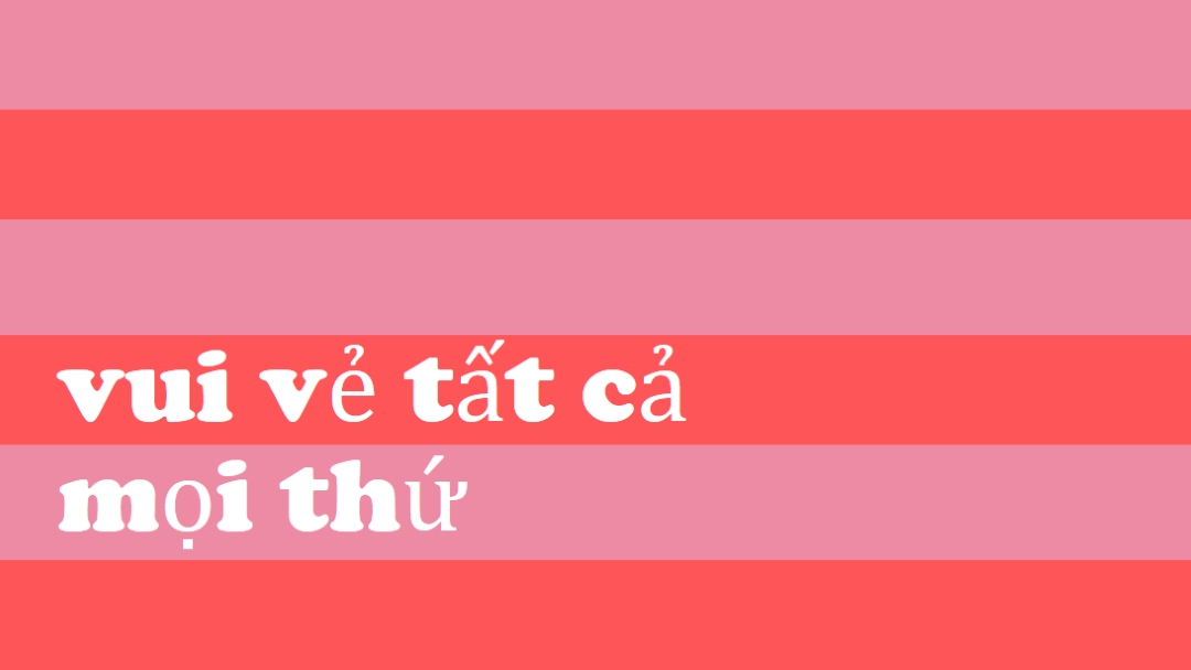 Mọi thứ đều vui vẻ pink modern-bold