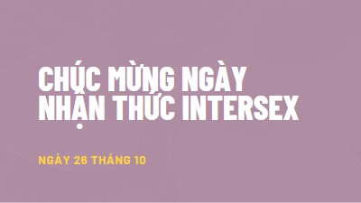 Happy Intersex Ngày Nhận thức purple modern-bold