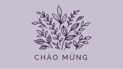 Xin chào purple whimsical-line