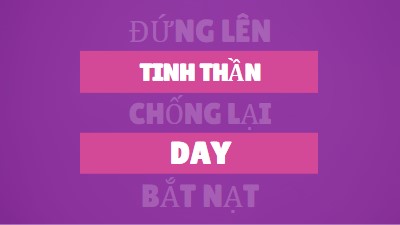 Đứng lên chống lại hành vi bắt nạt purple modern-bold