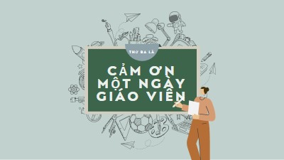 Cảm ơn các giáo viên green modern-color-block