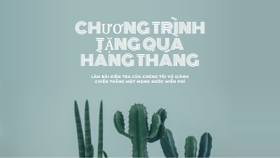 Bài kiểm tra tặng quà hàng tháng green modern-simple