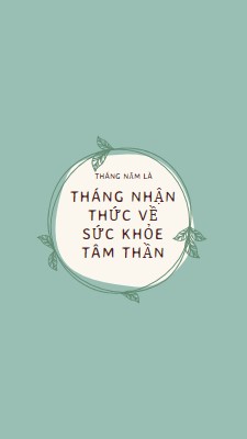 Tôn trọng nhận thức về sức khỏe tâm thần green organic-simple