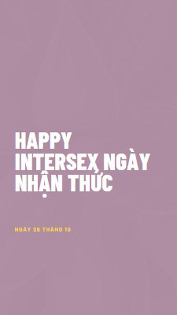 Happy Intersex Ngày Nhận thức purple modern-bold