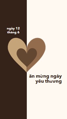 Chúc mừng Ngày Yêu thương brown modern-simple