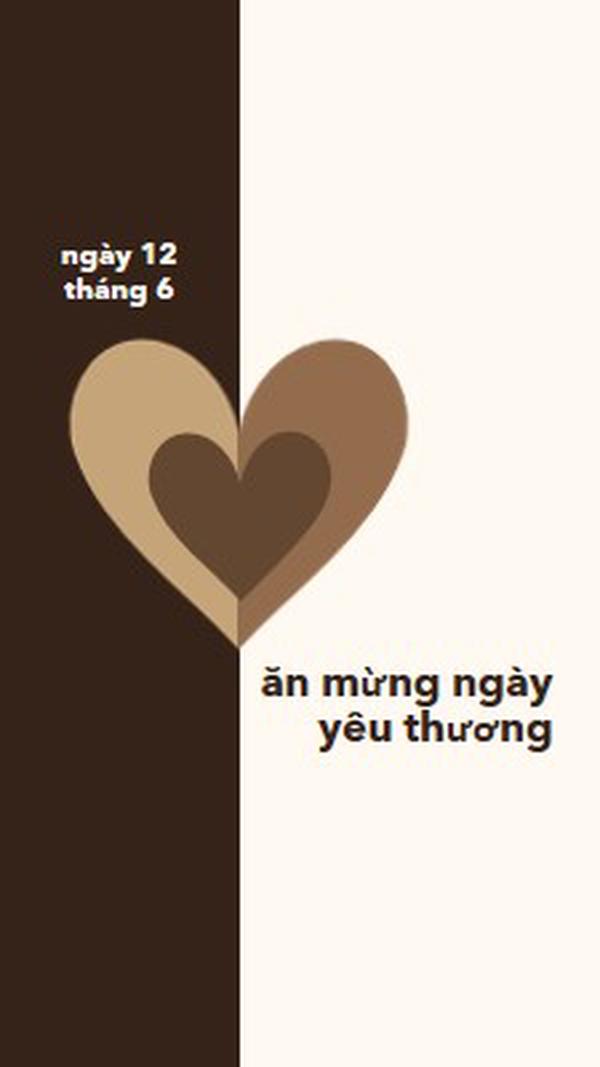 Chúc mừng Ngày Yêu thương brown modern-simple