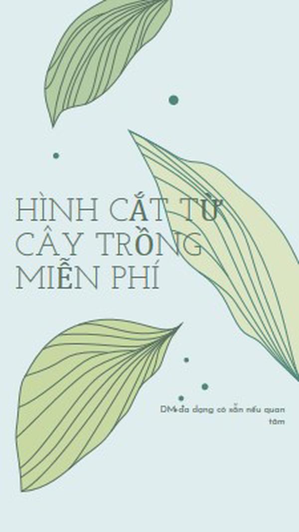 Hình cắt từ cây trồng miễn phí blue organic-simple