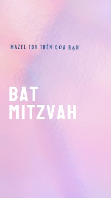 Ăn mừng mitzvah bát của bạn pink modern-simple